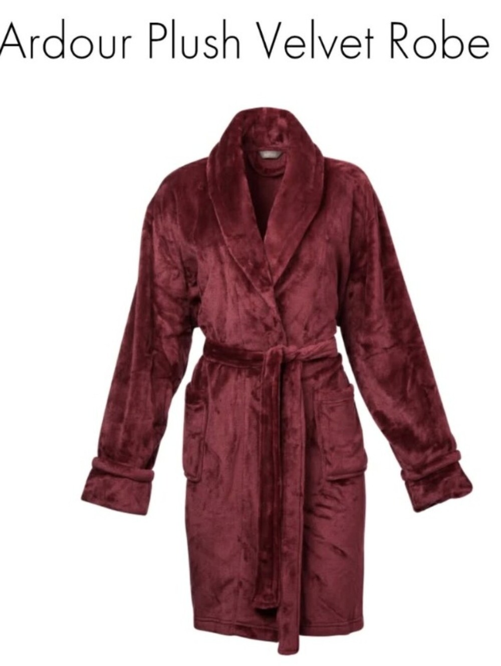 Plush Velvet Robe in Burgundy